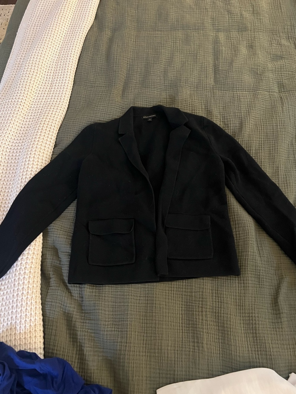 Banana Republic Black Knit Blazer Jacket